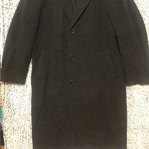 Cashmere VTG  Chaps Ralph Lauren Men’s Winter trench Coat full length  S… - Picture 7 of 12